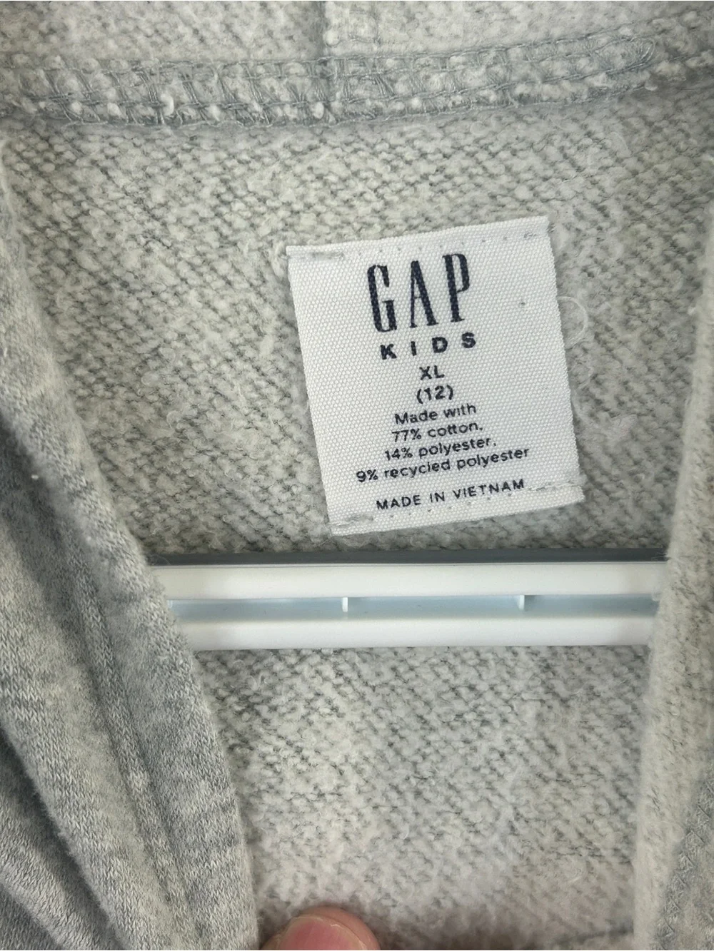 GAP Gray Hoodie with Pink Lettering